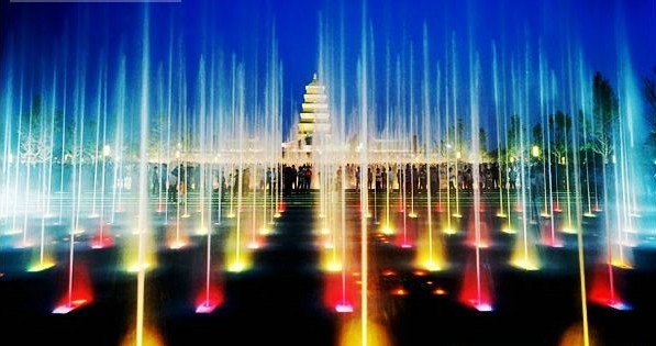 仿泉城广场喷泉的水景灯